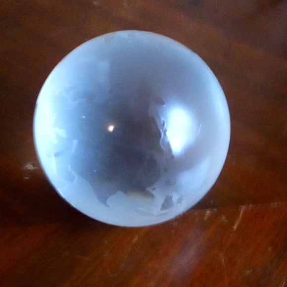 Earth globe paperweight 3" high - solid, heavy & very cool - Picture 5 of 6